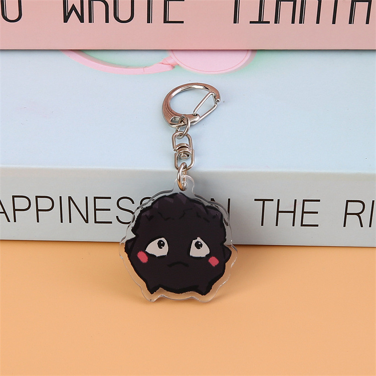 インターネット有名人クリエイティブ面白いロバ鶏石炭アクリルキーホルダーかわいいスクールバッグペンダント漫画キーチェーン小さなペンダント|undefined