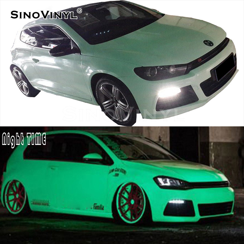 Carlake Nightlight Auto Color Change Film Body Luminance Advertencia pegatinas Nightlight Green Body Color Change Film Luminance pegatinas