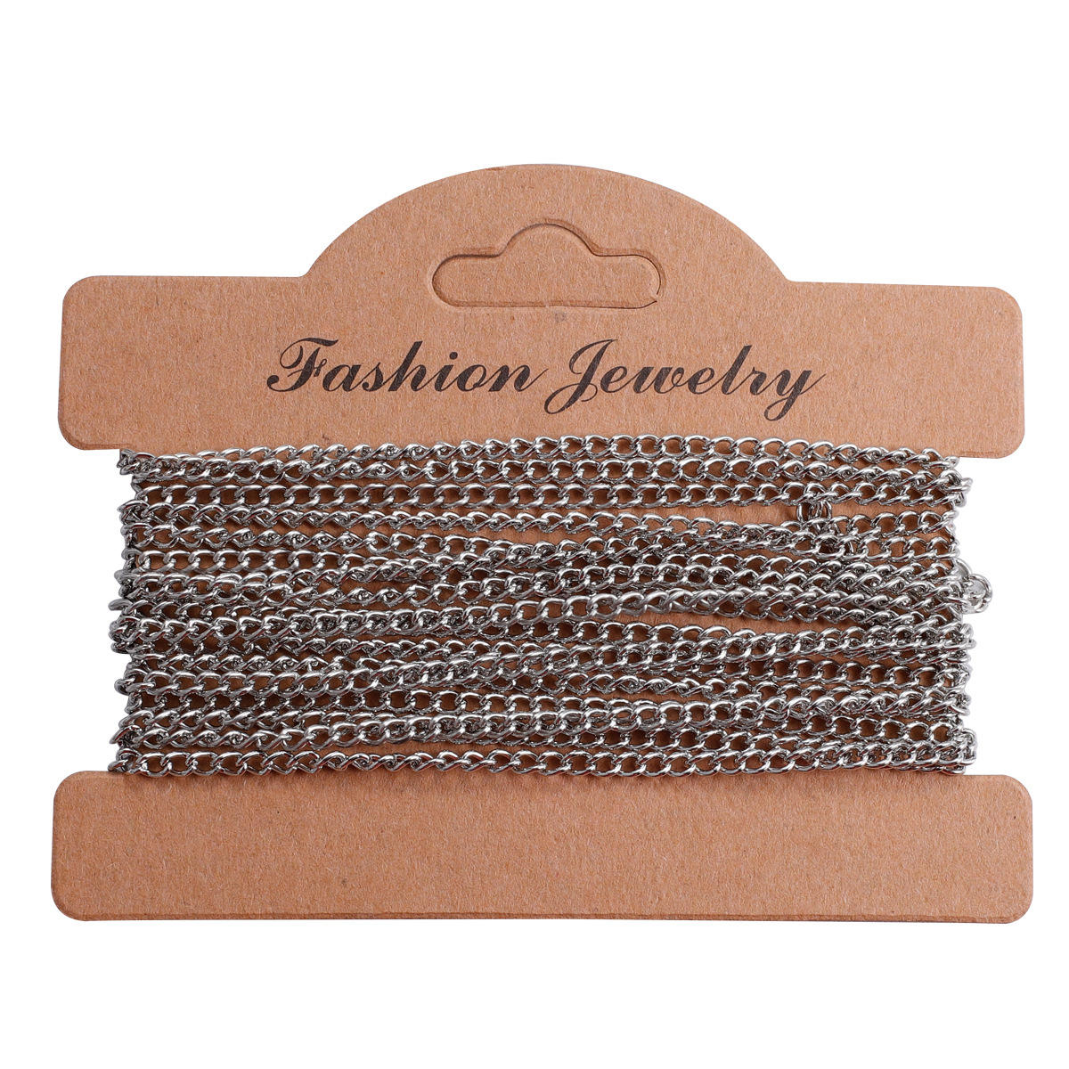 2,5mm 3,5mm cadena secreta plana hecha a mano DIY joyería collar pulsera 3 M cadena de hierro plateado 9 colores opcionales