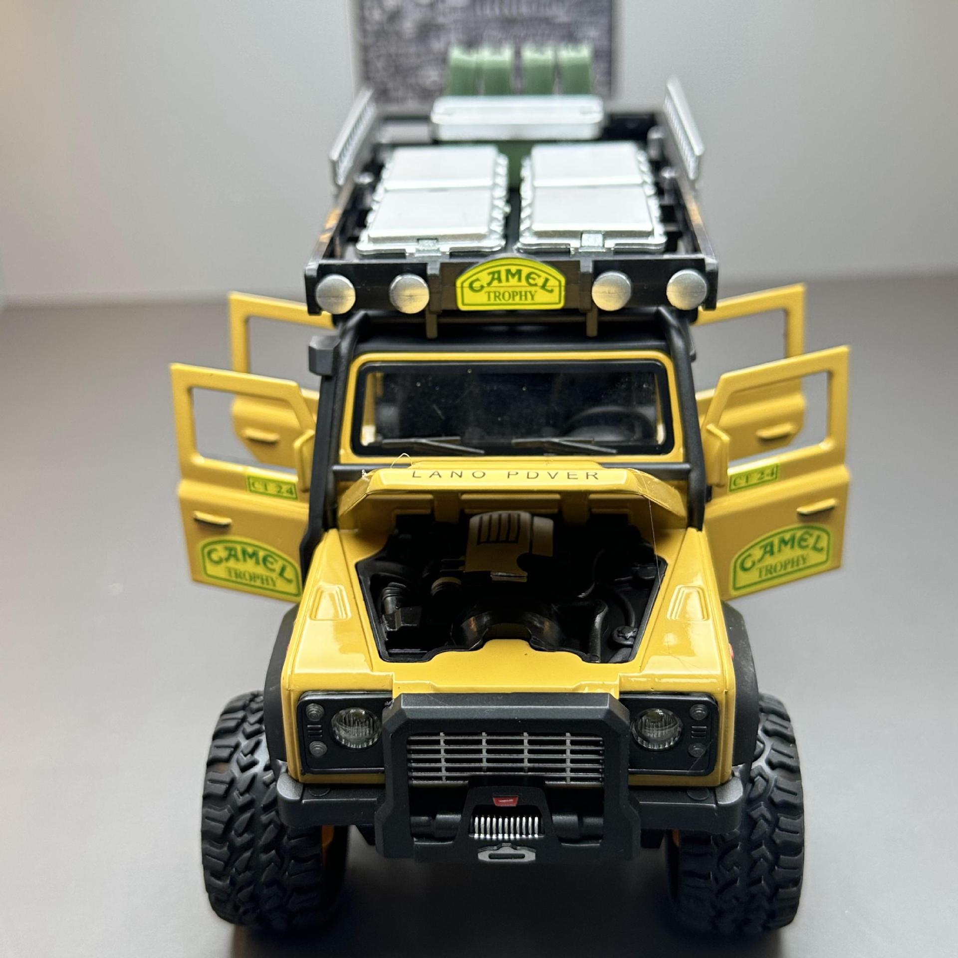 (A granel) nueva aleación austriaca coche modelo 1:28 Luhu guardia Camel Cup pull back juguete sonido y luz adornos