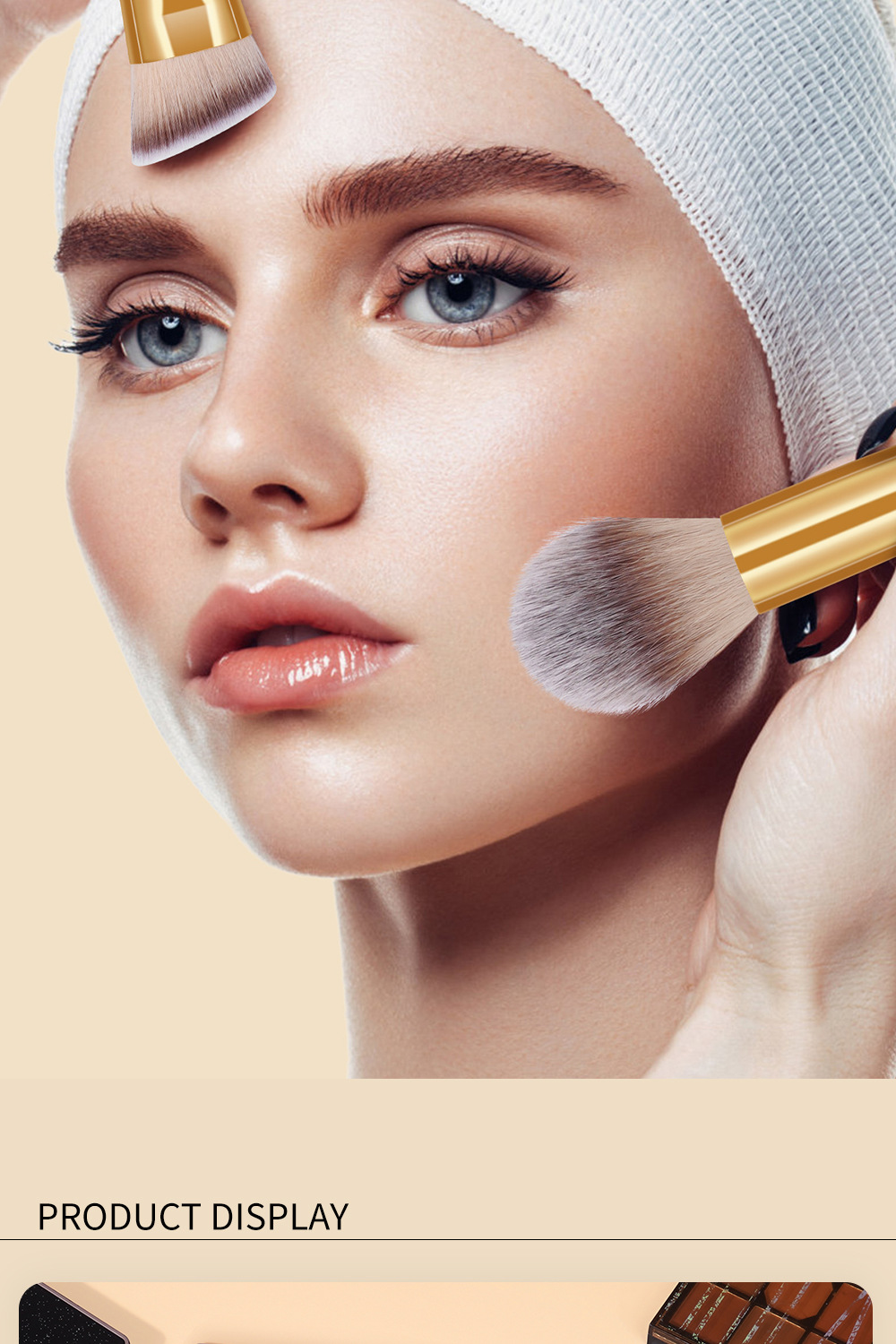 25 hochwertiges Set plus Box, Puder-Rouge-Lidschattenpinsel, professionelle Make-up-Werkzeuge_voghion.com