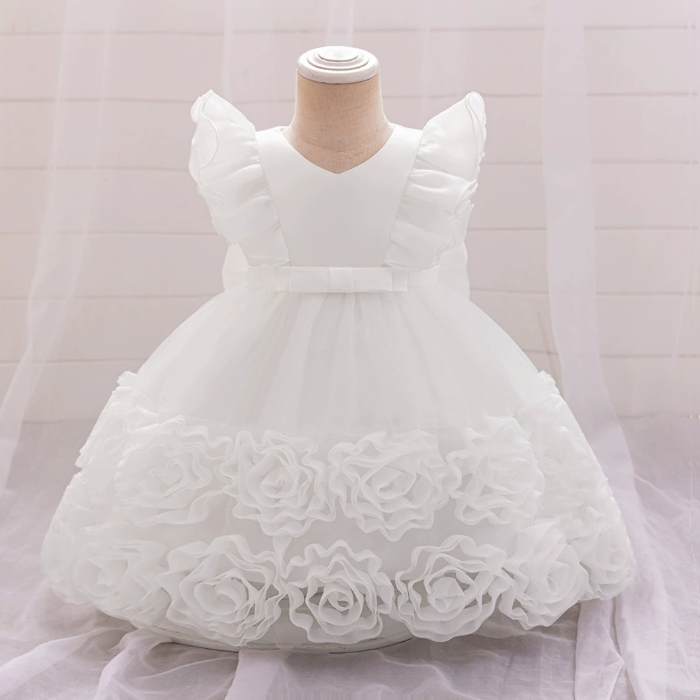 Детское свадебное платье, AliExpress, цветочное, тюль