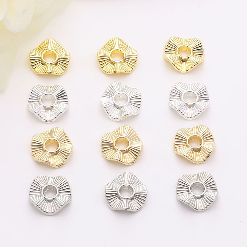 Wave Stripes Spacer Gasket Crystal Accessories 14K Gold-Filled Color-Preserving DIY Bracelet Necklace Beaded Spacer Accessories