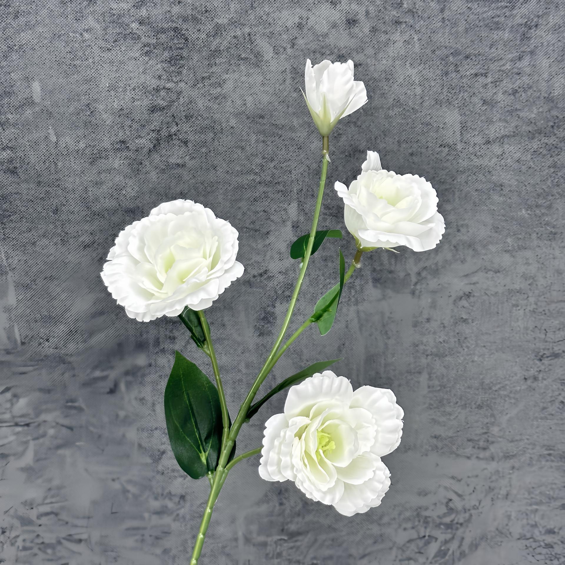 Simulación de 4 platycodon de alta calidad flores de seda casera decoración de bodas ramo de flores hechas a mano adornos de flores falsas al por mayor