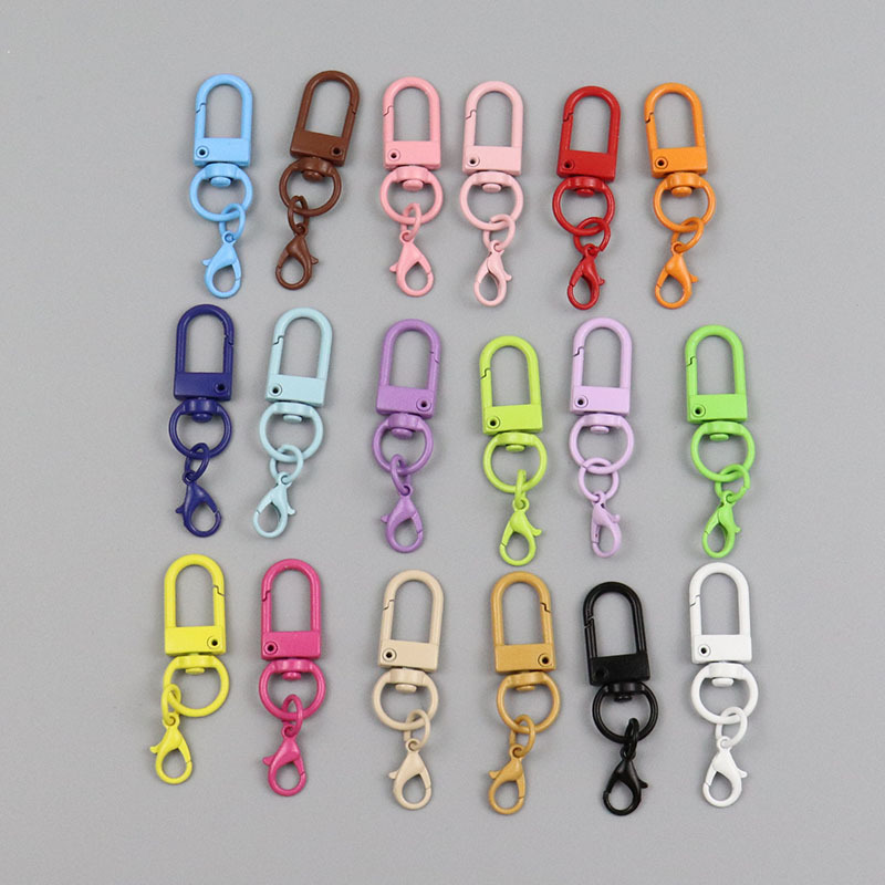 合金彩色烤漆U型旋转门扣龙虾扣饰品配件钥匙扣公仔DIY玩偶挂件