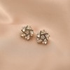 Silver needle, fashionable earrings from pearl, silver 925 sample, Korean style, light luxury style, wholesale