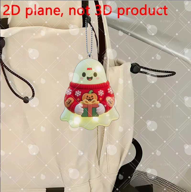 Nuevos productos transfronterizos de Navidad acrílico encantador fantasma colgante decoración navideña colgante decoración del árbol de Navidad pequeño colgante