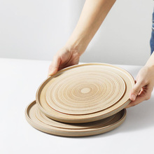 日式粗陶餐具家用西餐牛排盘子甜品冷菜盘西餐厅酒店会所意境摆盘