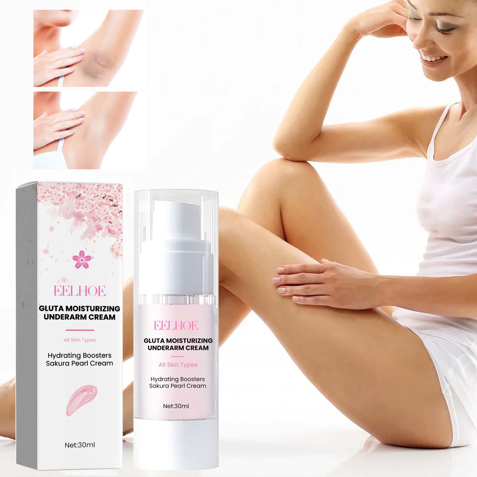EELHOE Armhule-lysende essens Reparerer svart akne Lysner melanin, mykgjør huden, fukter og hvitner huden Krem_voghion.com