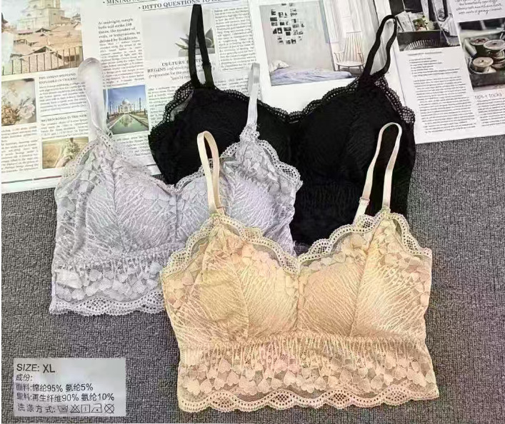 004 # stock bajo precio back bra de encaje francés mujer delgada ropa interior de verano sexy ultra delgada image 6