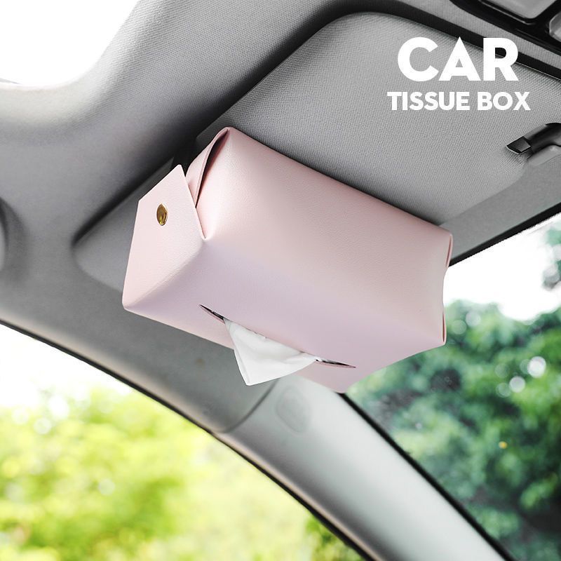 Caja de pañuelos de coche colgando caja de pañuelos de coche creativo bolsa de pañuelos de coche image 2