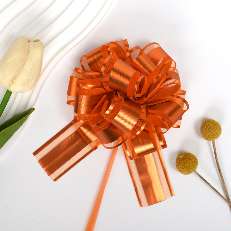 Comercio exterior transfronterizo 30 tamaño medio mate color metálico ajuste de nieve bola de flores regalo de Navidad embalaje de flores tiradas cinta de color