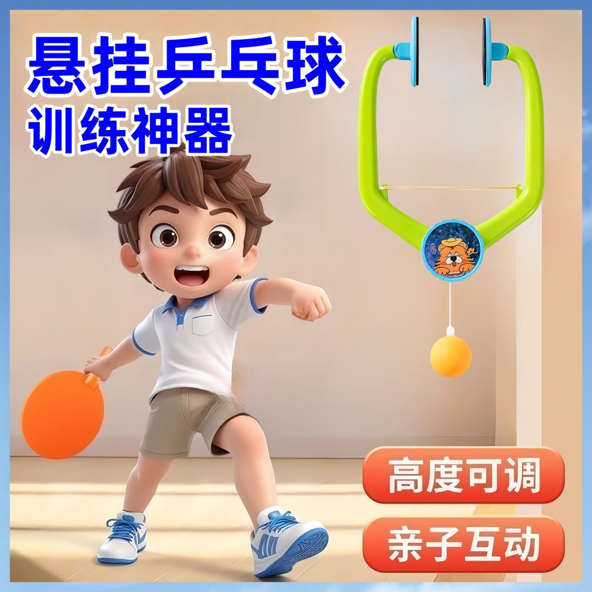 Factory Direct Supply Hanging Table Tennis Trainer Parent-Child Interactive Table Tennis Trainer