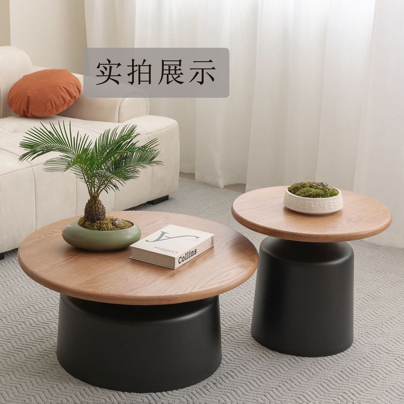 奶油风公寓茶几客厅家用小户型简约网红铁艺圆形马提尼民宿茶几|undefined