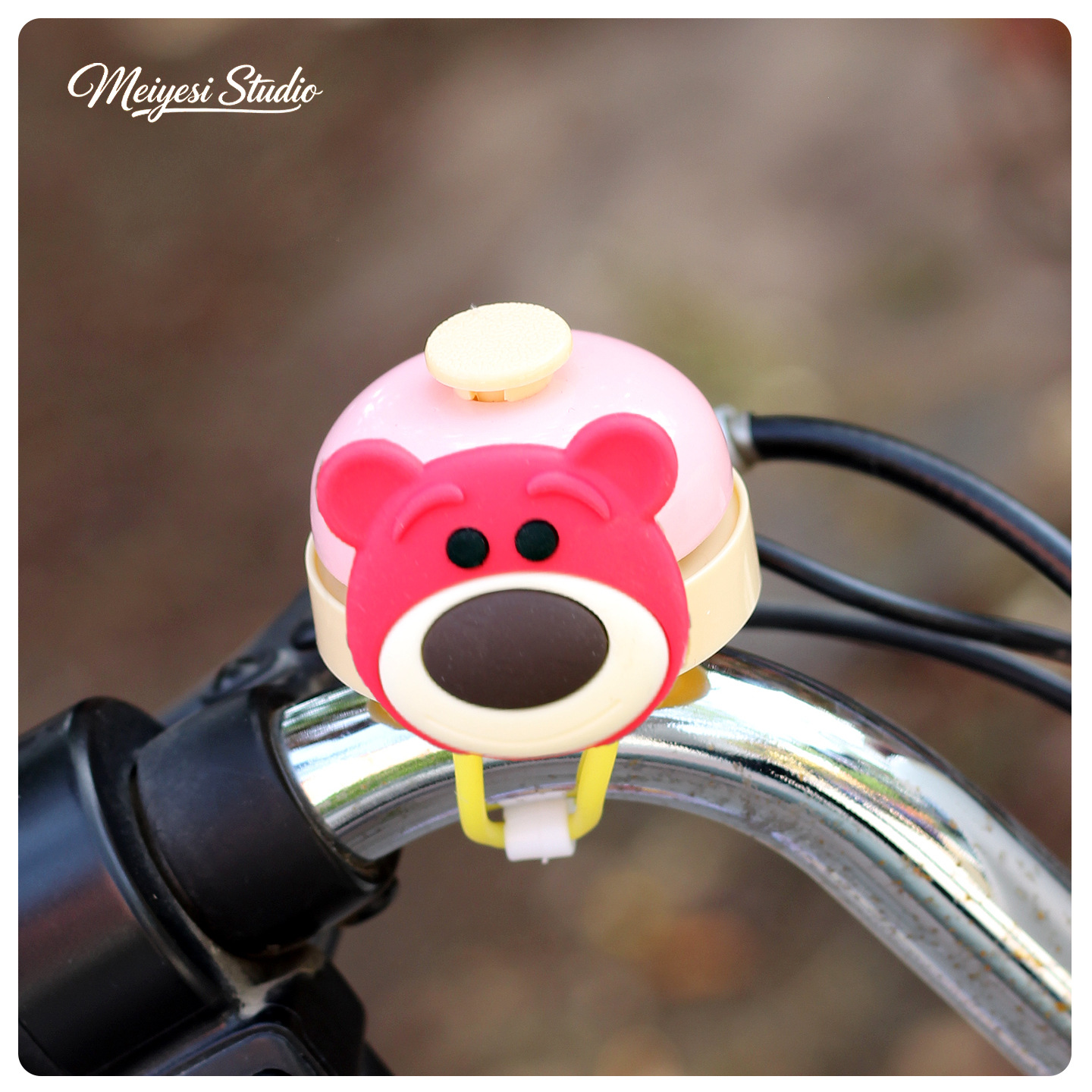 Bicicletas infantiles de montaña campana adornos de dibujos animados encantadores equilibrio coche scooter tranvía mano pulsa bocina súper fuerte
