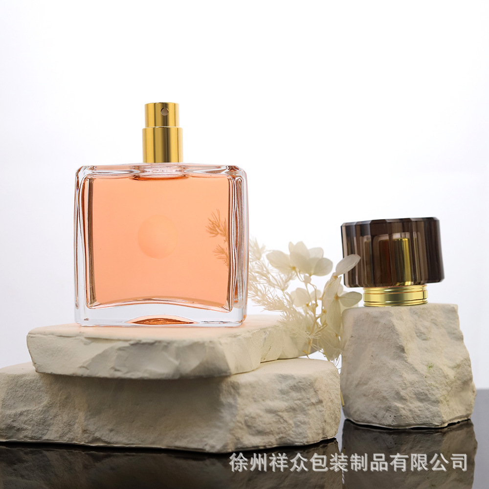 Frasco Atomizador de Vidrio Transparente para Perfume Portátil con Tapa