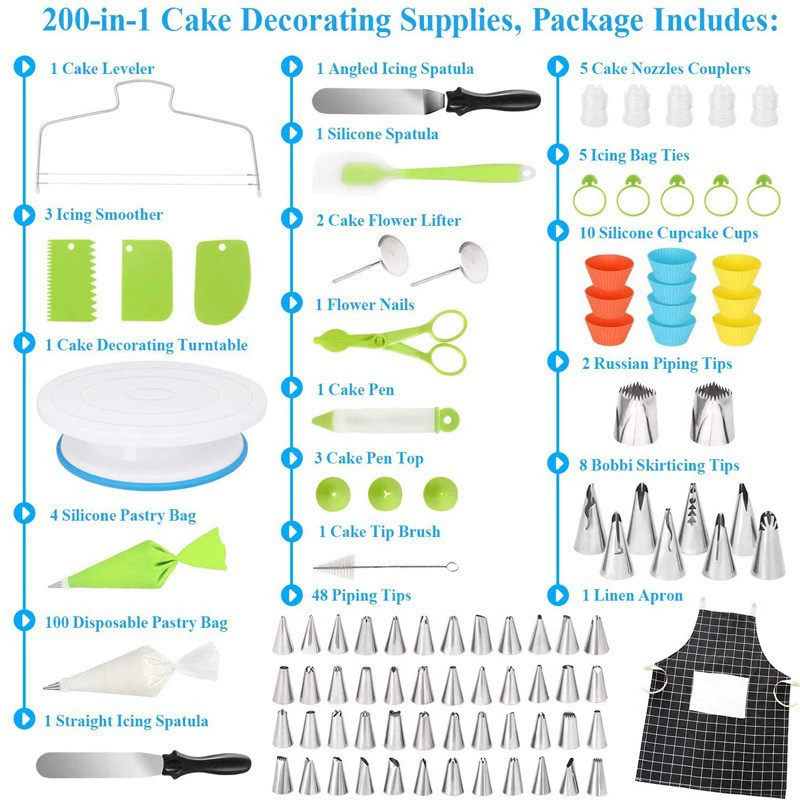 Cream set, fondant, mold, 122 pieces, DIY