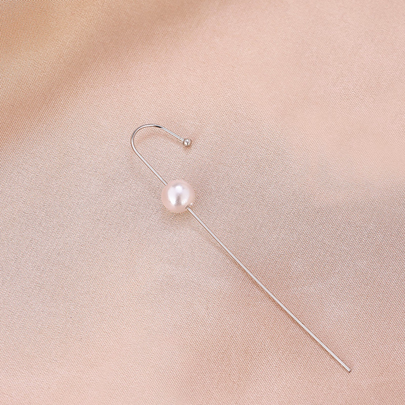 Nuevo estilo europeo y americano estilo frío diamante incrustado gancho para la oreja personalizado piercing oreja pin hembra rayo hoja oreja clip oblicua línea oreja espárragos