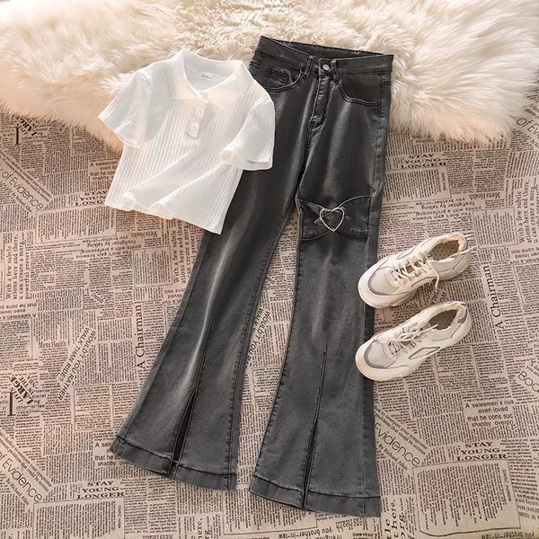 White jeans, set