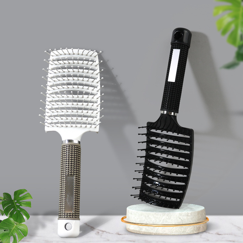 Peines de dientes anchos, cabello curvo