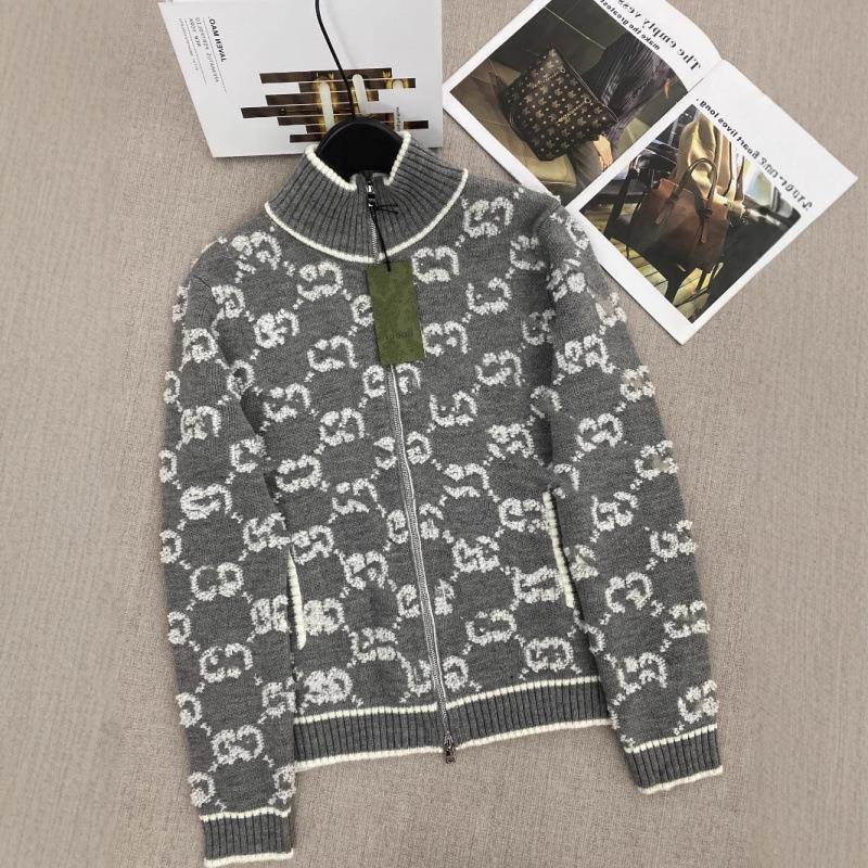 Nanyou 25 Autumn and Winter New High Version g Family Double g Full Printed Towel Embroidered Zipper Stand Collar Wool Knitted Cardigan Jacket Nanyou 25 Autumn and Winter New High Version g Family Double g Full Printed Towel Embroidered Zipper Stand Collar Wool Knitted Cardigan Jacket