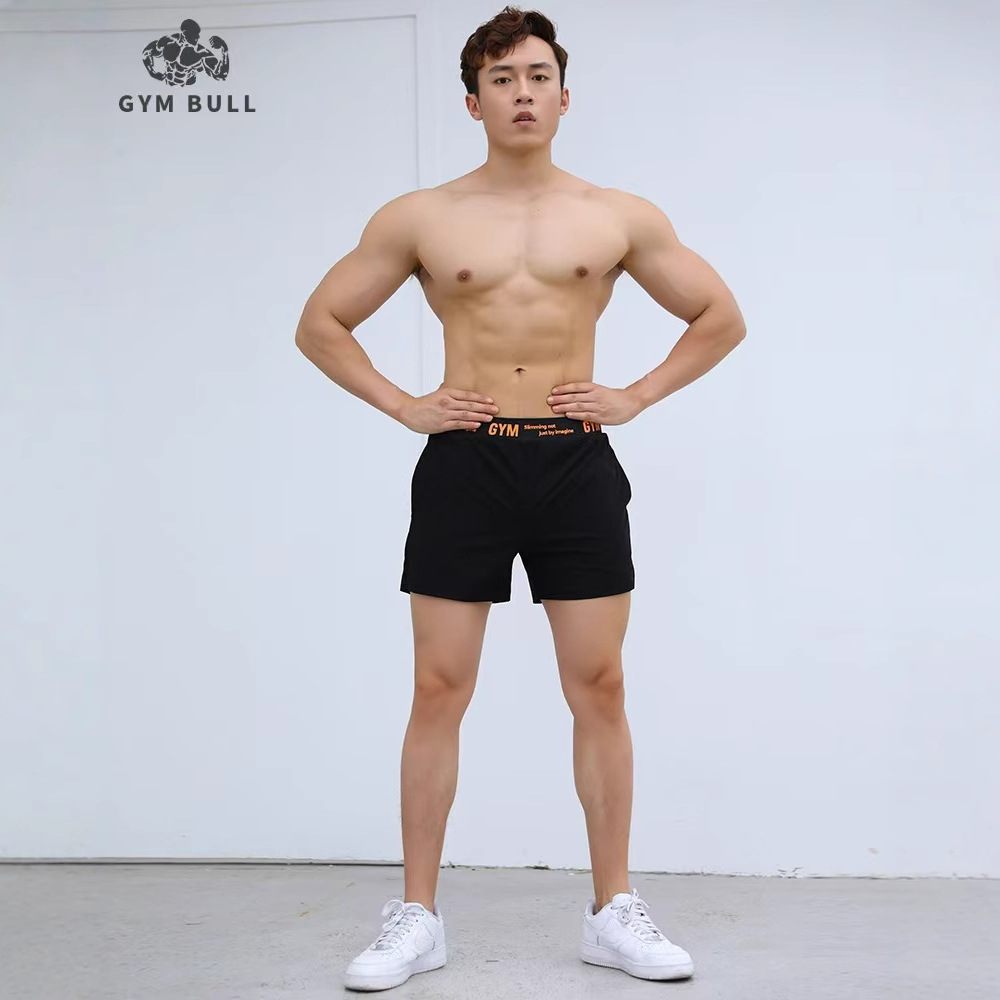 Fake Two-Piece Sports Shorts Men's Summer Thin Loose Elastic Ice Silk Breathable Running Training Fitness Three-Piece Pants