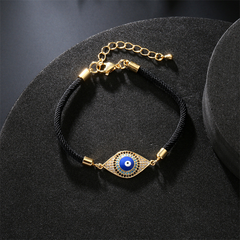 Fashion Devilu0027S Eye Copper Bracelets Inlay Artificial Gemstones Copper Bracelets