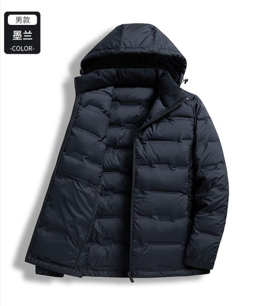 Hombres ligero abajo chaqueta invierno moda desmontable sombrero 85 pato blanco abajo más tamaño casual abrigo caliente al por mayor