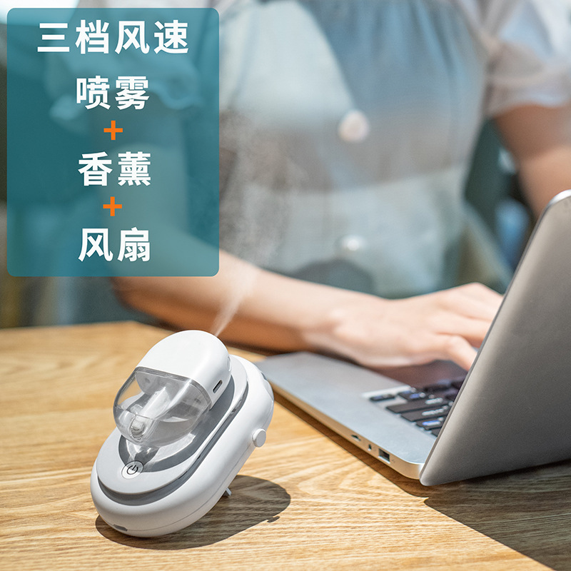 新型首かけスプレー冷凍ファンusbミニ携帯怠け者学生寮屋外静音ファンd|undefined