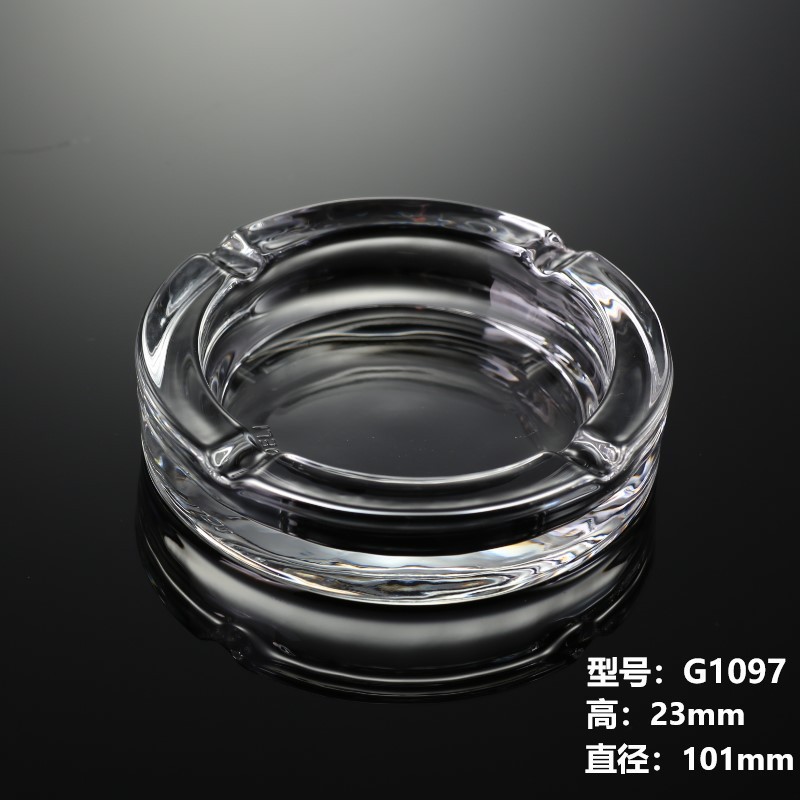 Manzana verde transparente diamante cigarrillos cenicero KTV hotel casero cuadrado cenicero de vidrio redondo al por mayor