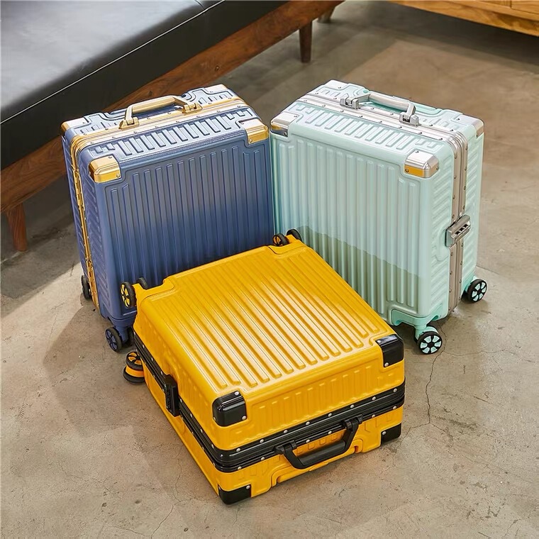 Aluminum frame boarding case 18-inch Women's Small luggage mini password case small size suitcase men's lightweight aircraft can carry Aluminum frame boarding case 18-inch Women's Small luggage mini password case small size suitcase men's lightweight aircraft can carry