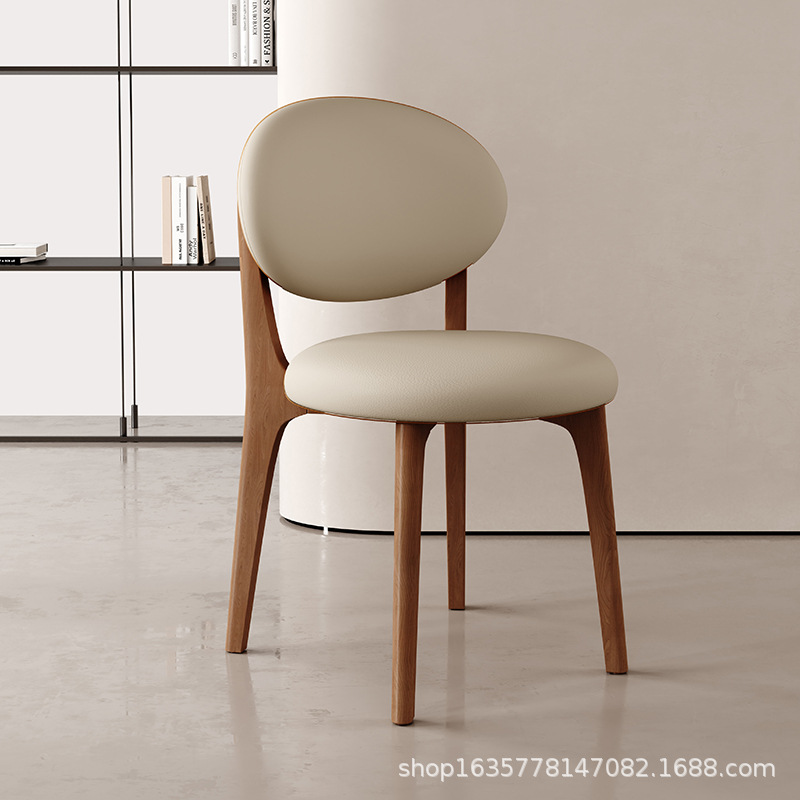 Silla de comedor de madera maciza moderna, comedor casero, hotel, cómodas sillas de respaldo, estilo nórdico, mesa de comedor simple, taburetes