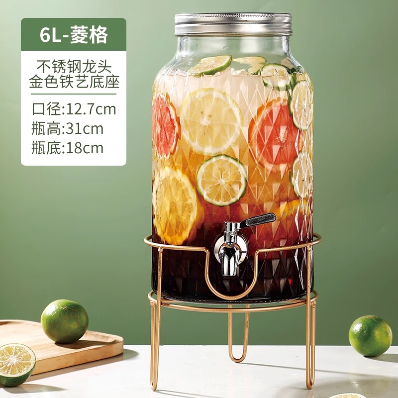 En nombre del barril de Cola, barril de bebida de cerveza, barril de vino de barman, barril de té de frutas con grifo, barril de jugo, contenedor, botella de vidrio