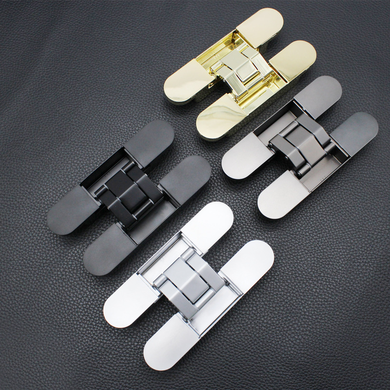 Bisagra oculta de puerta plegable tipo H de estilo europeo, ajustable en tres dimensiones, bisagra oculta para puerta interior de 60 kg, bisagra de puerta cruzada.