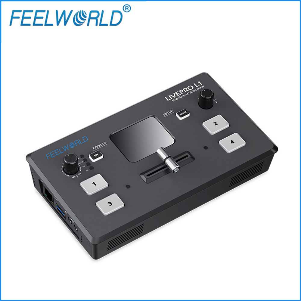 Fuweide LIVEPRO L1 V1 conmutador de cuatro vías multidispositivo de producción en vivo USB3.0 transmisión en vivo de medios de transmisión en vivo