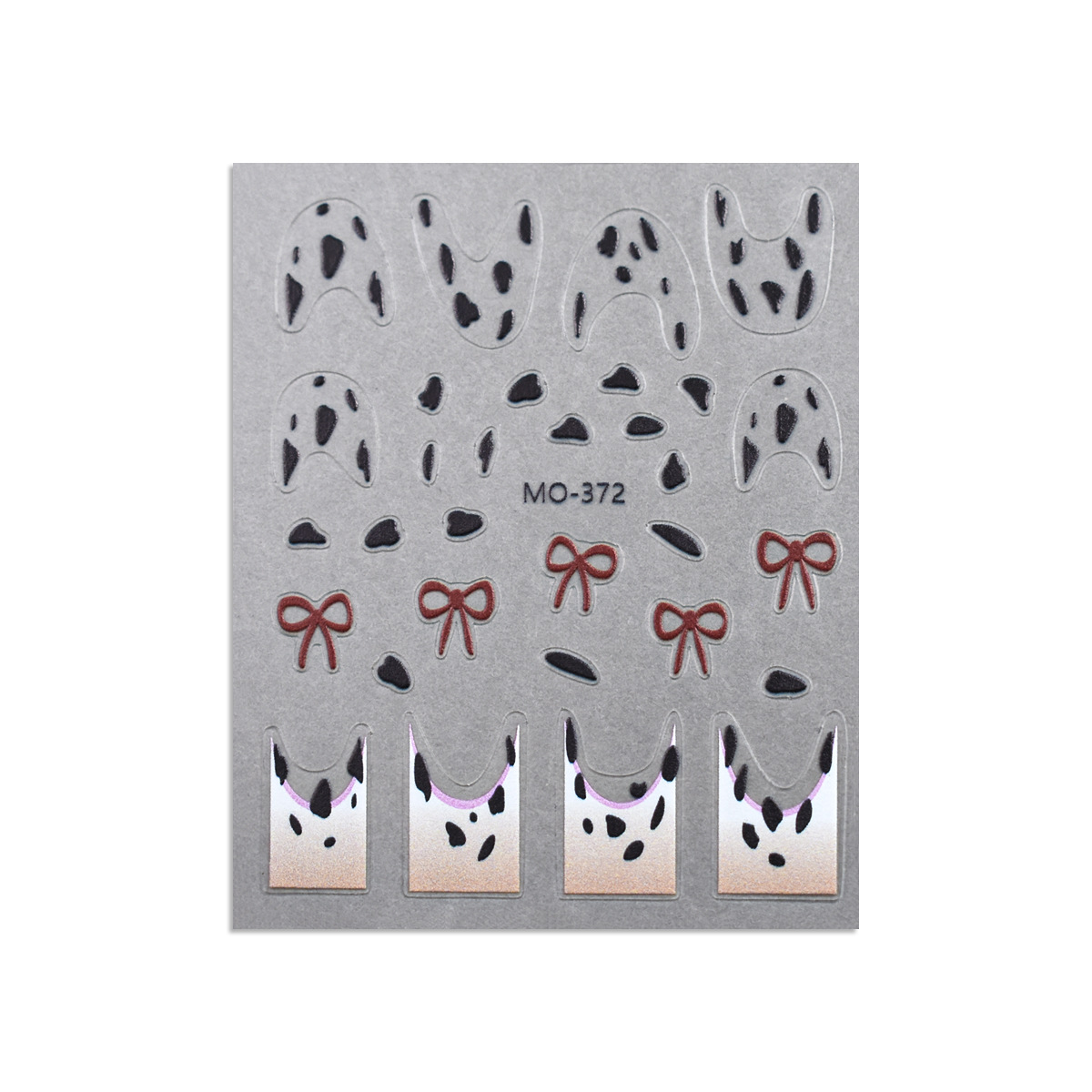 Pequeño libro rojo estilo caliente sexy estampado de leopardo en relieve pegatinas de uñas estilo otoño e invierno pegatinas de uñas francesas con pegamento trasero parche de uñas