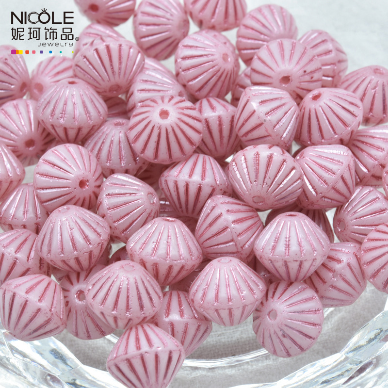 Importado Checo Baos Osha esmaltado linterna cuentas de mano 9mm accesorios de material DIY pulsera alrededor de 100 piezas