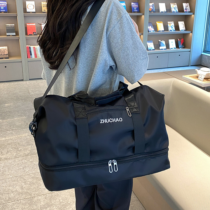 Nueva bolsa de fitness de yoga de separación seca y húmeda de gran capacidad, bolsa de equipaje de almacén de zapatos independiente de viaje multifuncional al por mayor