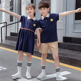 幼儿园园服夏装纯棉运动服套装英伦风夏季校服儿童班服中小学生