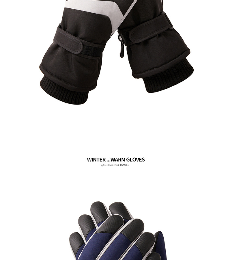 Men's and women's ski gloves winter outdoor riding electric bike with wool thickened anti-cold wind anti-water touch screen protective warm gloves_voghion.com