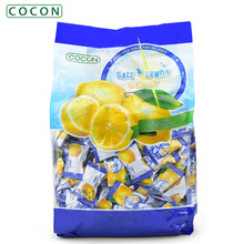 马来西亚进口cocon可康咸柠檬糖1000g海盐水果味低脂食品喜糖果