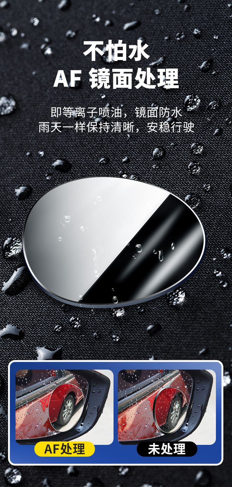 Rearview mirror, small round mirror, car reversing aid, blind spot reflector, 360-degree wide-angle, ultra-clear, for small cars