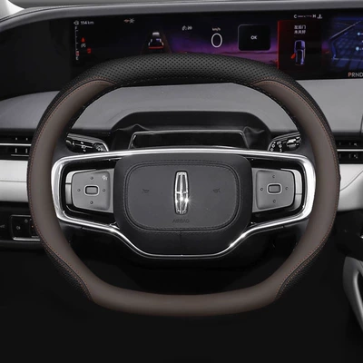 Steering wheel cover Wheel Cover 23 Lincoln Double - lincoln-double-d-type-black-brown-ultra-thin-model-default