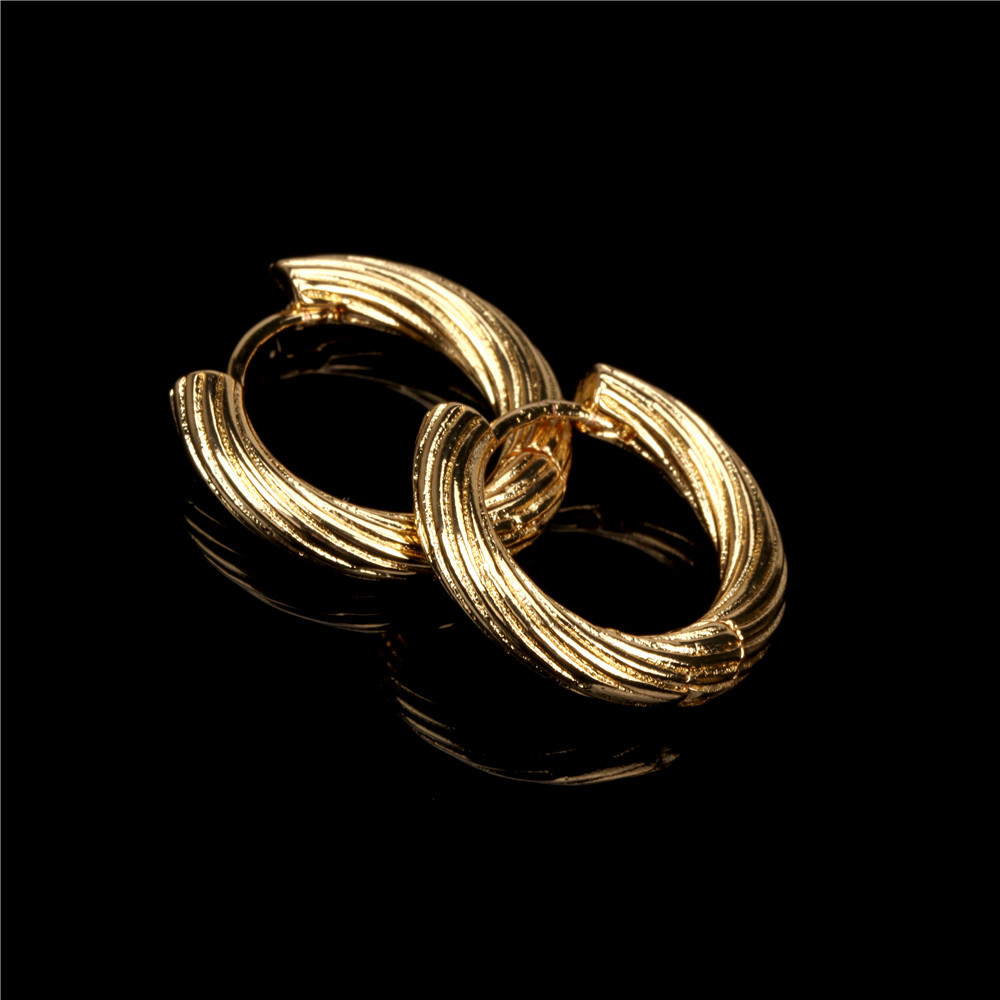 Retro Geometric Twisted Circle Earrings display picture 7