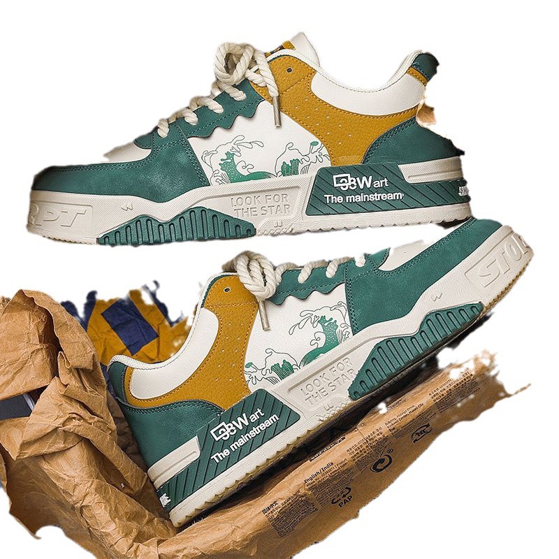 Zapatillas deportivas transfronterizas para hombre, primavera 2024, nuevo estilo, zapatos de estilo universitario, zapatos de moda, zapatos casuales de talla extra grande para hombre