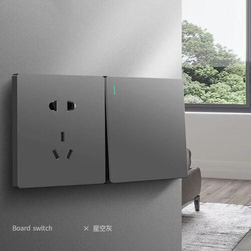 Large board frameless gray switch high power manufacturer wholesale good quality switch good looking wall socket