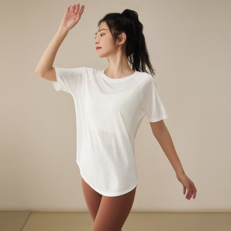 Yoga Clothing Women's Summer Thin Running Sports Short-sleeved T-shirt Beautiful Back Blouse Fitness Top Pilates Training Clothing Yoga Clothing Women's Summer Thin Running Sports Short-sleeved T-shirt Beautiful Back Blouse Fitness Top Pilates Training Clothing