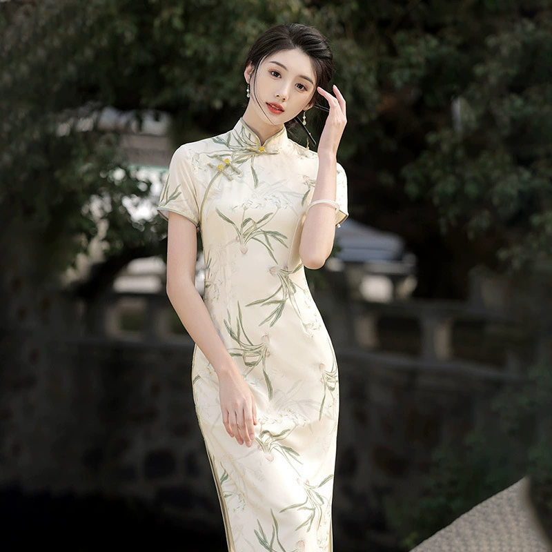 Улучшенный Cheongsam, новый стиль для женщин, молодой стиль летом, платье, которое можно носить ежедневно, новый китайский стиль, элитный и стройнящий.