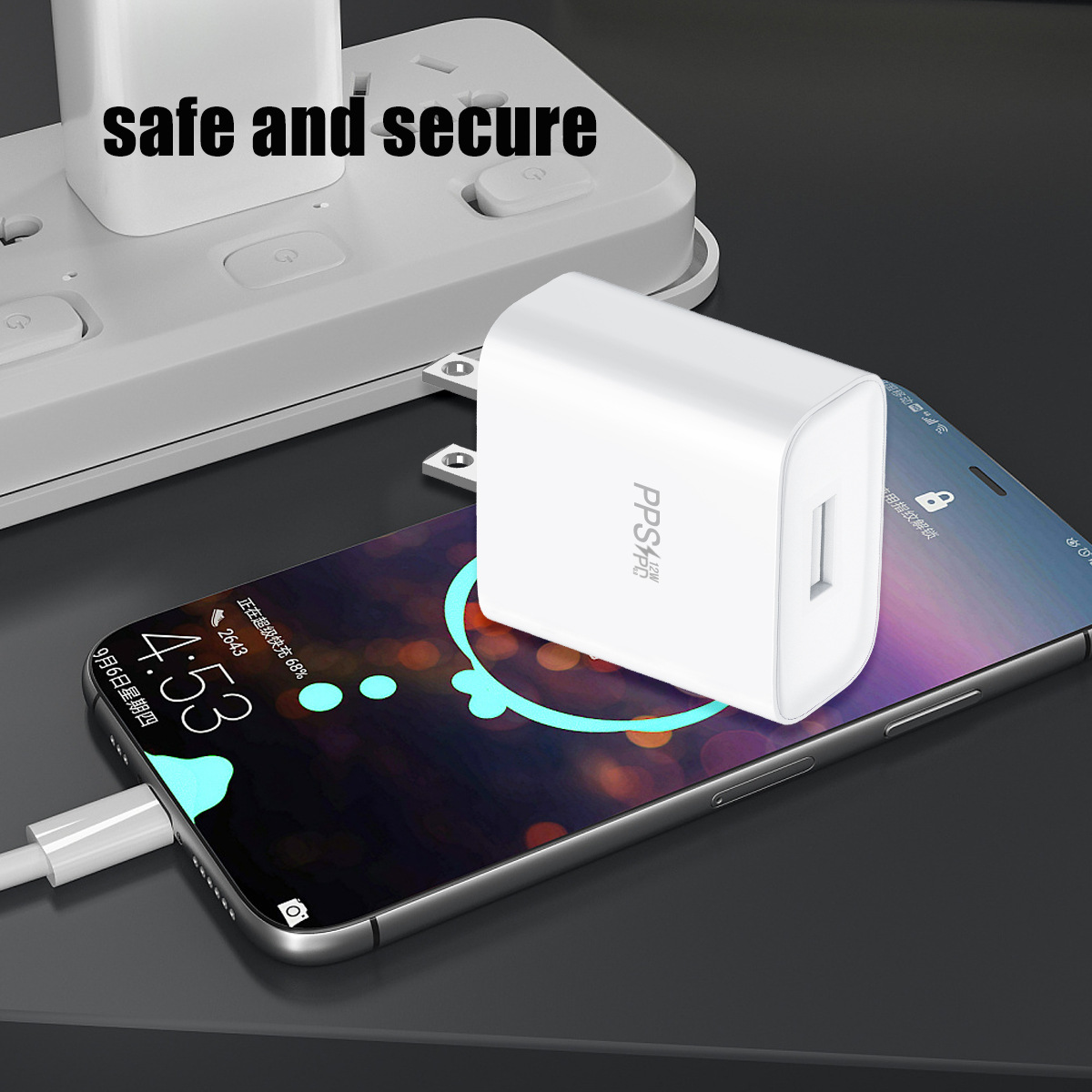 新款 PD12W手机充电器 5V2.4A充电头type-c PD充头欧美英规适配器