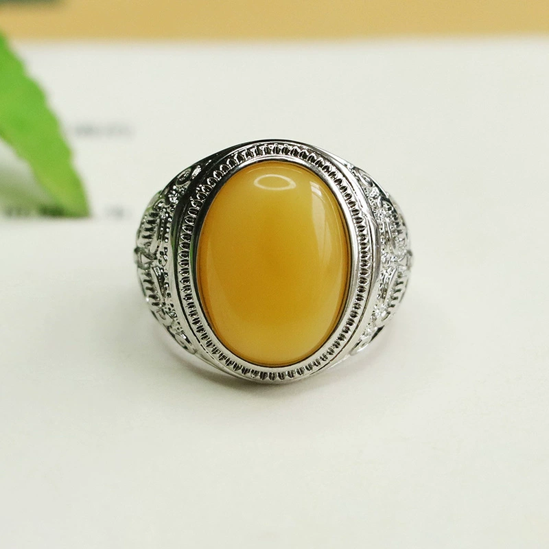 Aiyu натуральное янтарное кольцо с медовым воском с пальцами винтажных украшений фабрика оптом AY3120413